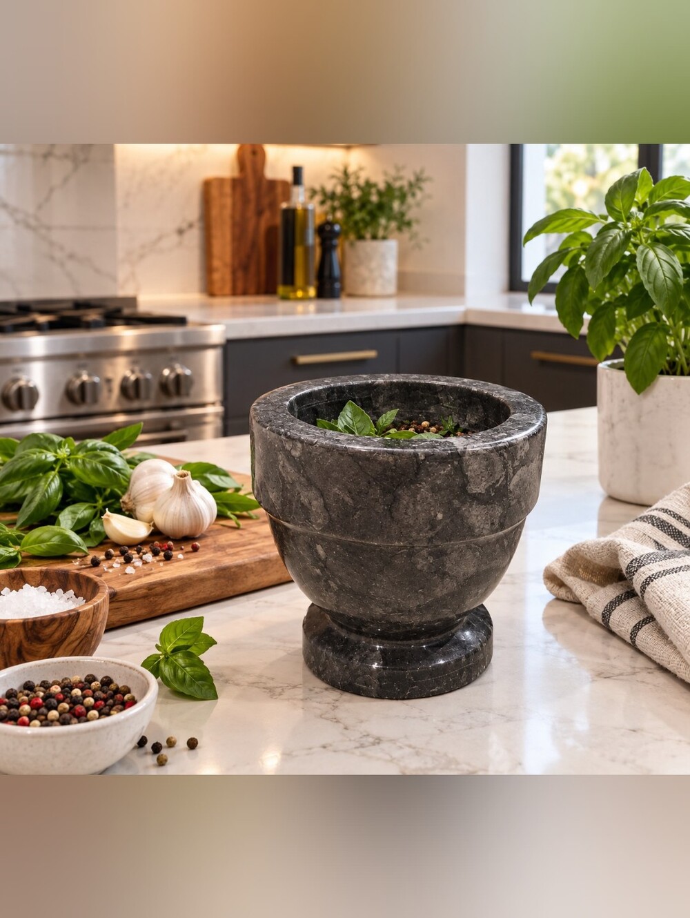 Dark Gray Marble Grinder